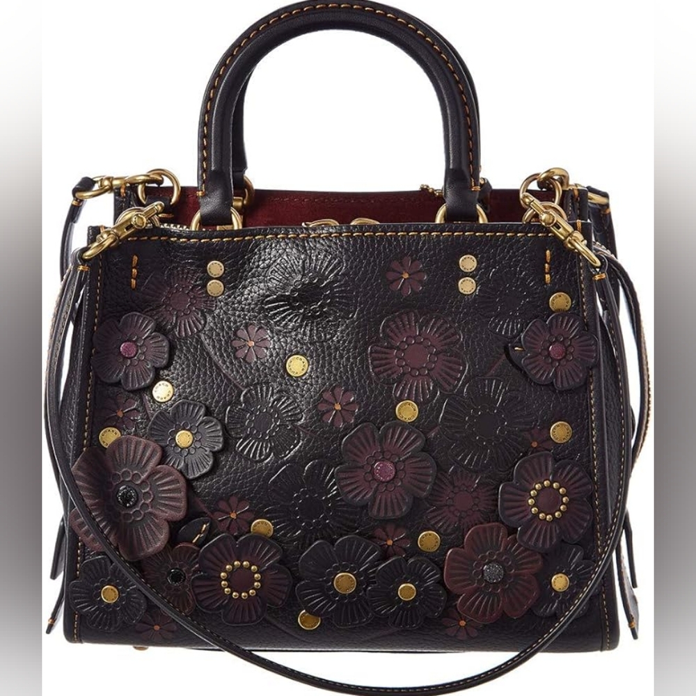 Limited edition Oxblood coach tearose purse - Picture 2 of 5